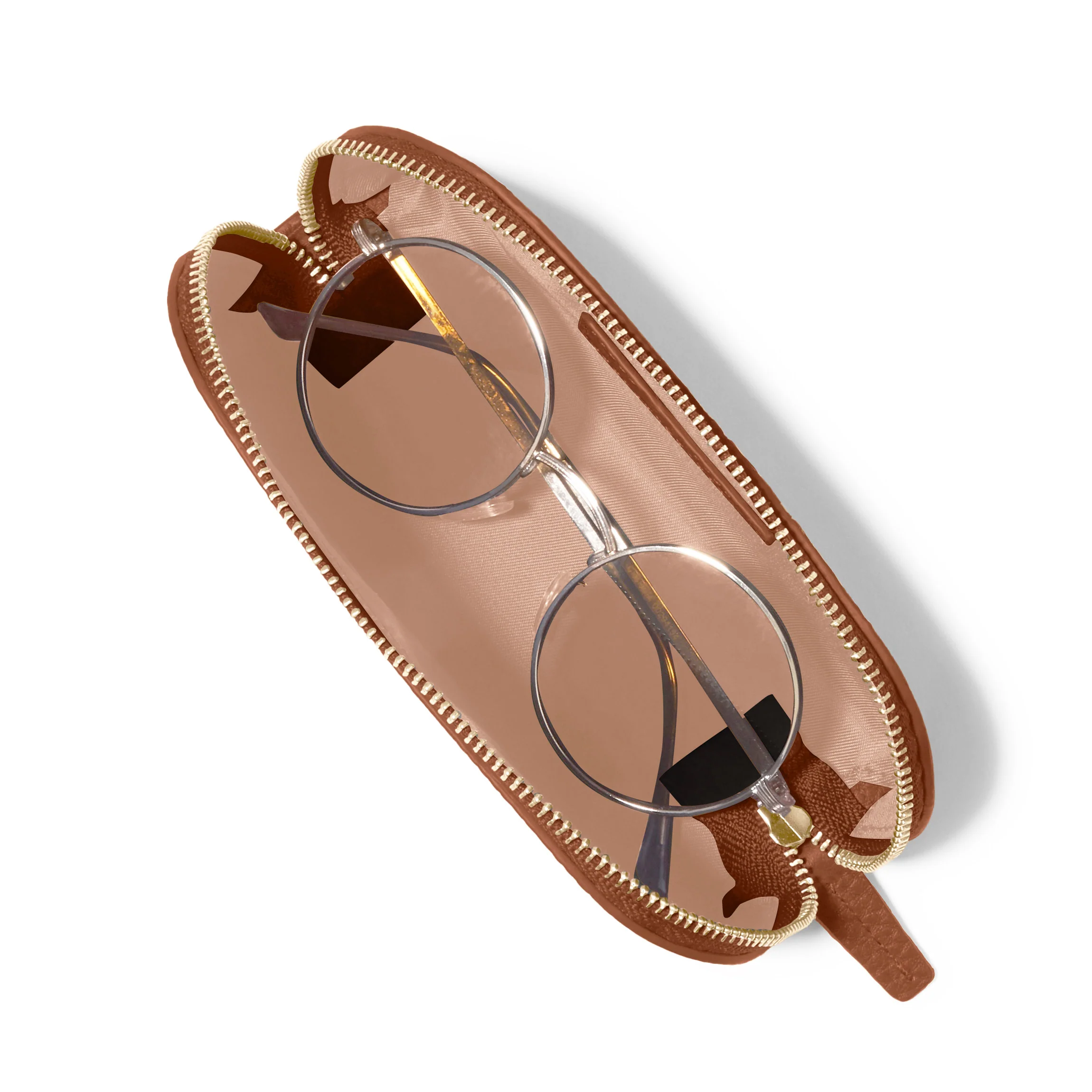 Zip Sunglass Case Saddle Brown - Image 6