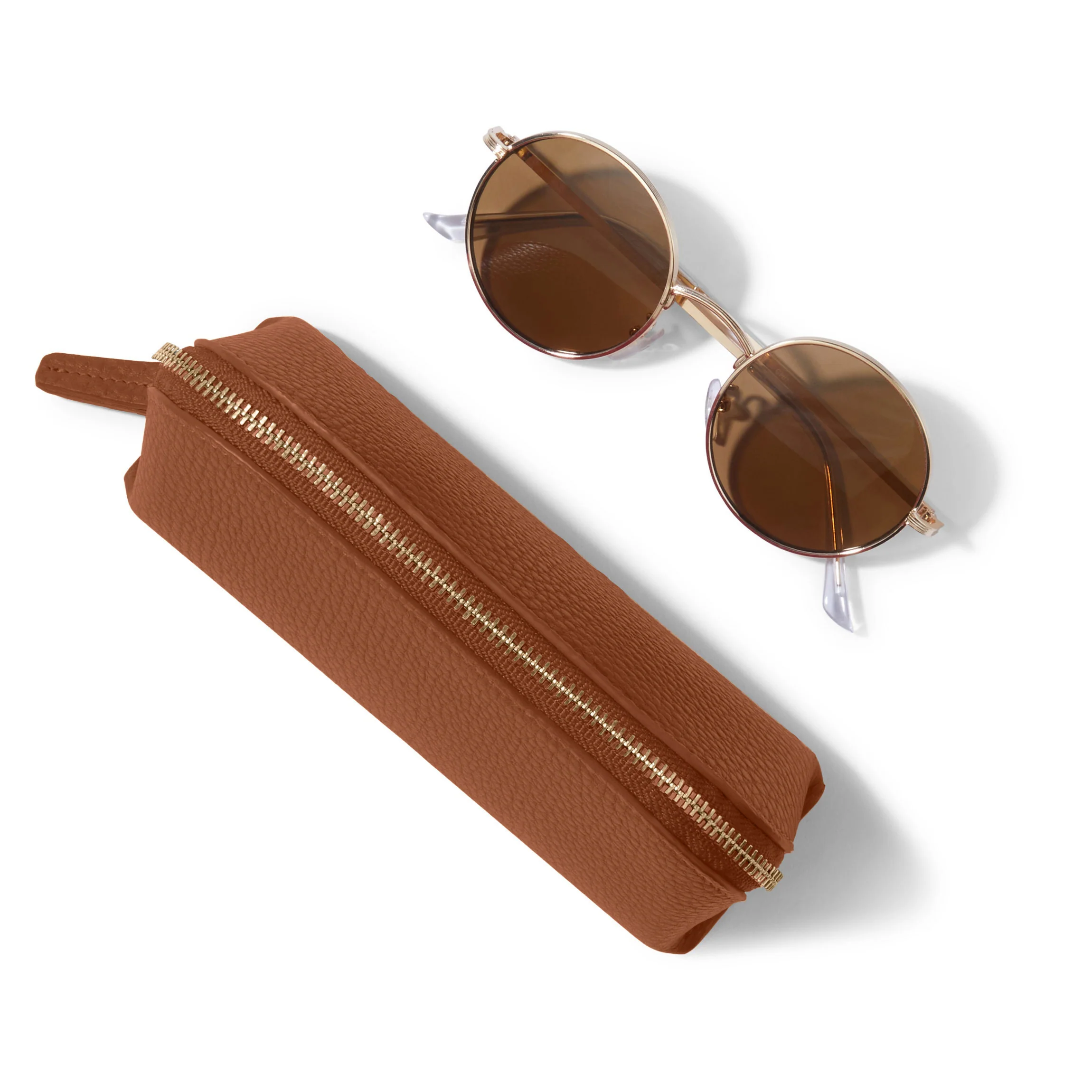 Zip Sunglass Case Saddle Brown - Image 7