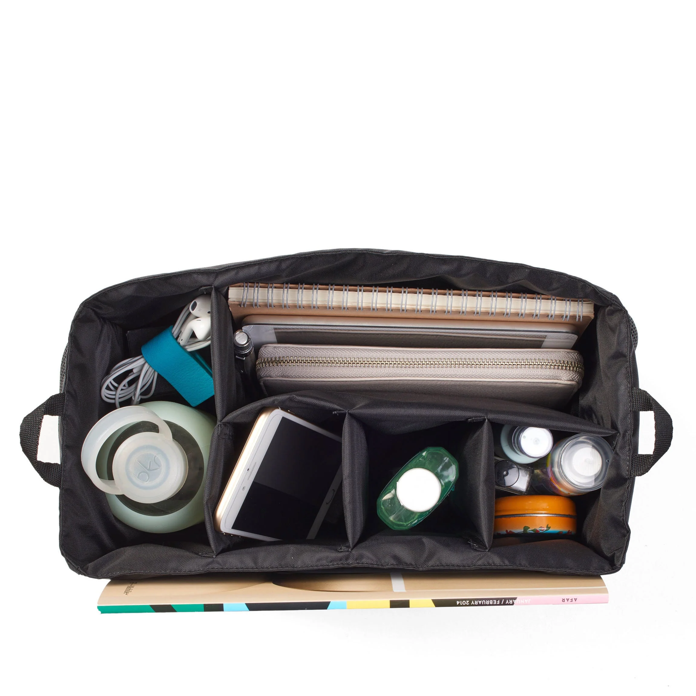 Zippered Downtown Diaper Bag Black Pebble - Image 4