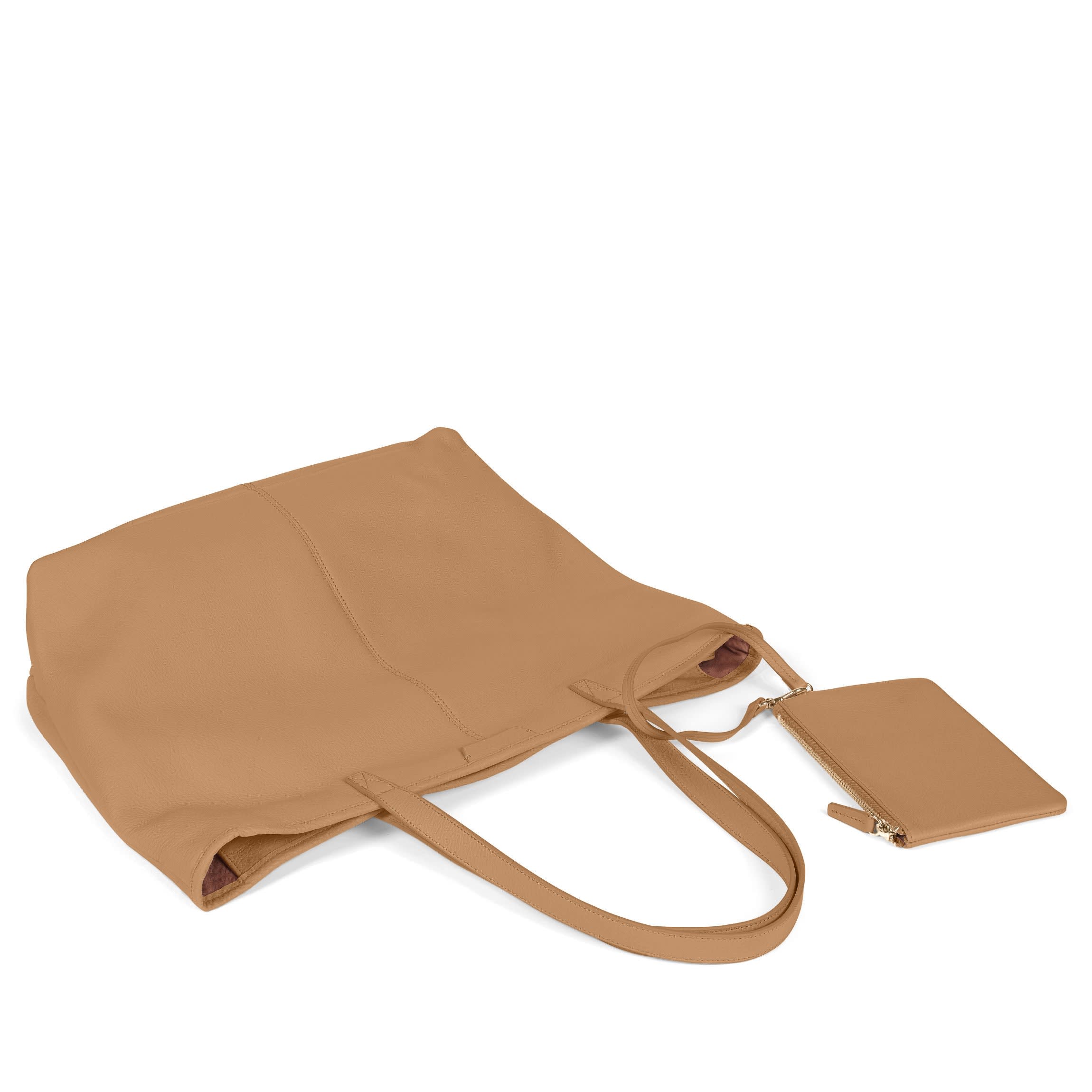 Zippered Downtown Diaper Bag Camel - Image 4
